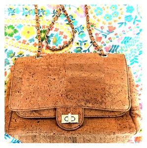 Queork satchel purse with chain strap